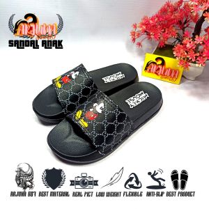 Sandal Anak Mickey Mouse Bahan Karet Empuk Ringan Premium / ARJUNA 687
