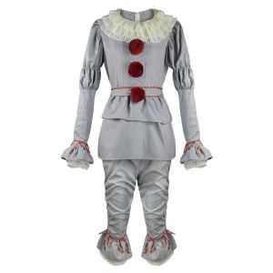 Sự trở lại của chú hề cos Trang phục Pennywise cho trẻ em và người lớn Halloween cosplay Trang phục biểu diễn chú hề trở về