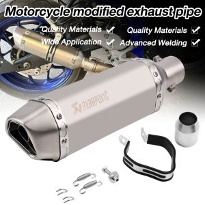 Runye Cars Akrapovic Muffler 38-51mm Universal Motorcycle Carbon Fiber Type Exhaust