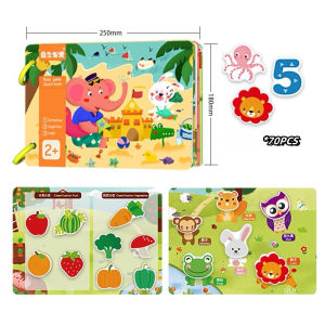 MEKANSM Busy Book Quiet Book/Buku Edukasi Aanak Playgroup/Velcro Book/Kindergarten  Activity Book