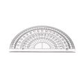 AI-A108 Penggaris 180 Half Circle / Busur Derajat Plastik Transparan Plastic Protractor 180 Derajat. 