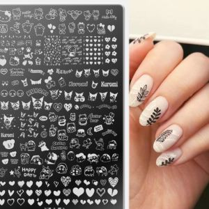 Nailite Nail Art Templates Stamping Plate DIY Nail Design Printing Tool Flower Animal Lace
