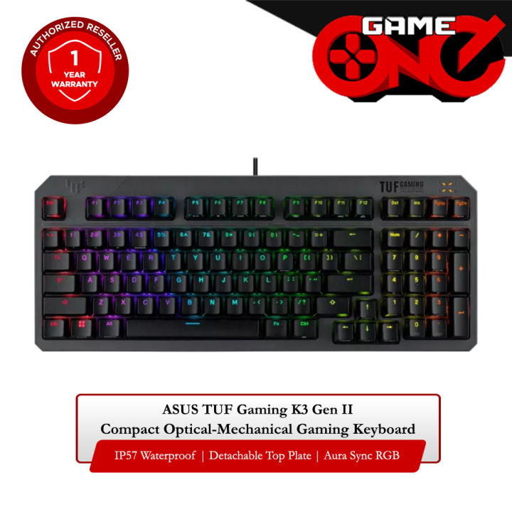ASUS TUF Gaming K3 Gen II 97-Key Compact Optical-Mechanical RGB