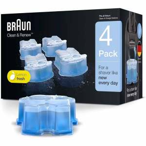 BRAUN razor accessories Clean and Renew Shaver 4PCS CCR4 Refill Cleaner Universal for All Braun Models Effective cleaning and sterilization