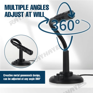 RAYHAYES USB Desktop Microphone for PC Laptop Computer Mic with Recording Function Ideal for Gaming Meetings Recording