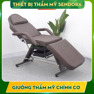 [Chắc chắn] Giường phun xăm giường tiêm filler tiểu phẩu chân sắt màu NÂU nhập khẩu Hi-Mec HMBB-8250