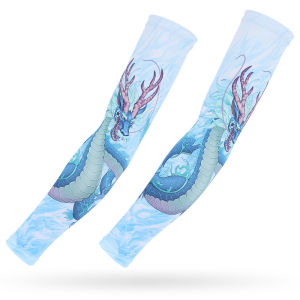 2Pcs Breathable Quick Dry Tattoo Sleeves Sunscreen Cycling Arm Sleeve Men Women Sports Cuff Fishing Running Arm Warmers Cover H260928