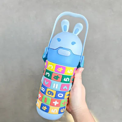 Puzzle Kids Sippy Cup Kids Thermos Water Bottle Creative Cartoon Revolving Water Cute Cartoon Set