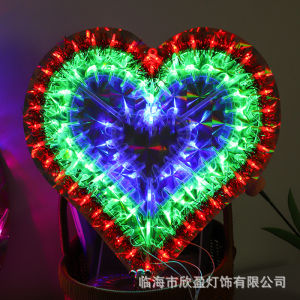 LED Peacock Tail Fairy String Lights Heart Star Sunflower Christmas Festive Home Indoor Wall Curtain Decorative Light