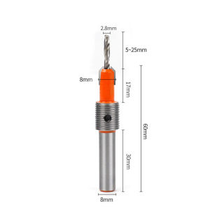 Woodworking Countersink Drill Bit 8mm Shank Adjustable Carpentry Reamer Chamfer Screws Hole Tool