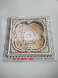 ornamen plafon pvc 60x60cm 60 x 60cm fiting lampu hiasan ornament - random