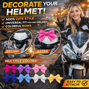 Bubble Helmet Ears Detachable Bow Decor Motorcycle Helmet Accessories 3D Sponge Padding Quick Release Velcro Universal Fit For Adults Kids Scooter Bike Safety Gear