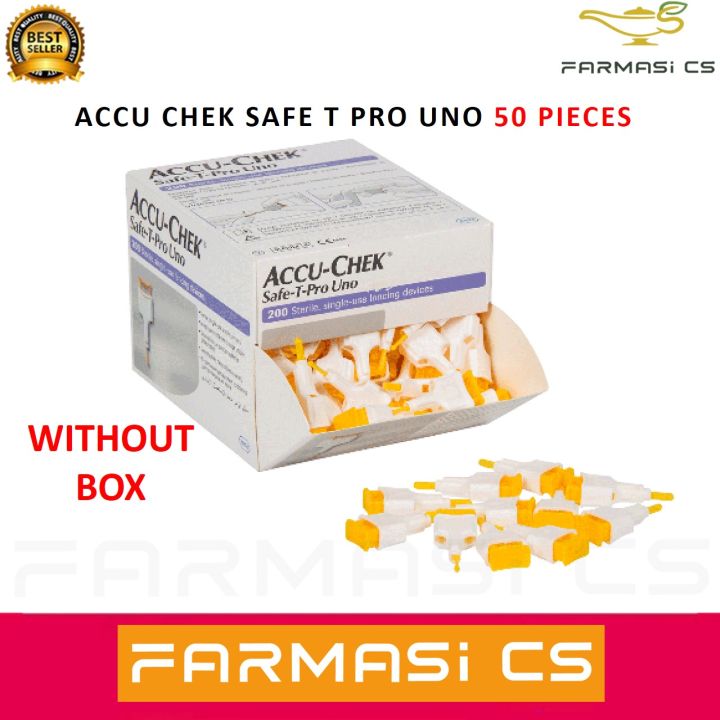 Accu-Chek Safe-T-Pro UNO 50 Pieces EXP:10/2027 Without Box [ sterile ...