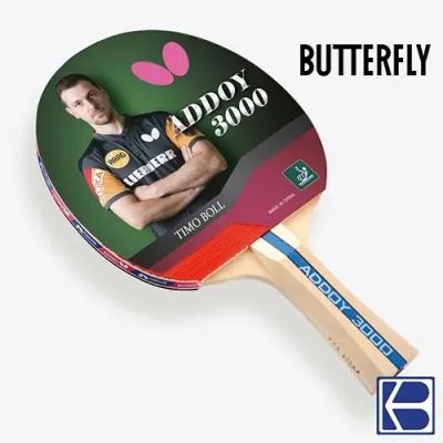Butterfly | Addoy 3000 | Table Tennis | Pre-Assembled Shakehand Bat | SG Distributor