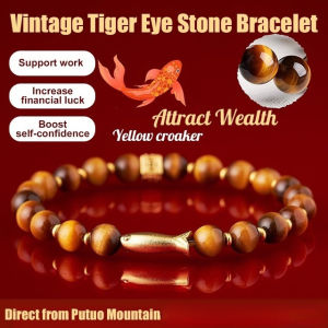 Tiger Eye Bracelet Vintage Natural Stone Stylish Design