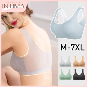 INTIMA Breathable Ultra-thin Mesh Padded Bra for Women Wire Free Seamless Push Up Vest Style Bralette Lingerie Plus Size M To 5XL Freedom Underwear