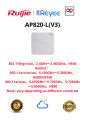 Ruijie RG-AP820-L(V3) WiFi 6 AX3000 Wall/Ceiling Indoor Access Point. 