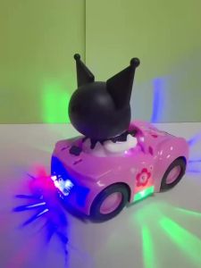 Kuromi Rotation Spray Car Toy|360° Rotation Spray Car Toy|3D Light & Music|Kids Play Vehicle|Mainan Budak Perempuan3501