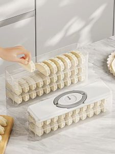 Keranixy Stackable Refrigerator Storage Box Odor Proof Fresh Keeping Multilayer Scallions Ginger Container Kotak Simpanan