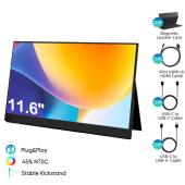 EXPOSE 16.1 inches 144Hz Portable Monitor Touchscreen for Laptop Extension 1080P FHD 103% sRGB IPS Portable Screen Monitor