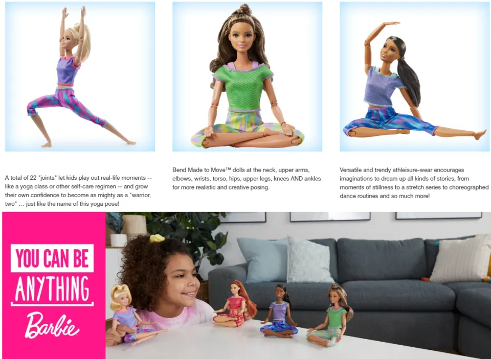 Barbie Made to Move Exercise, Yoga Doll Assorted Lazada Singapore