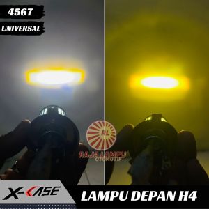 LAMPU LED MOTOR D2 XCASE LASER H4 HI LO 3 KAKI LED LASER DC 8-80 VOLT DUAL COLOR SUPER BRIGHT