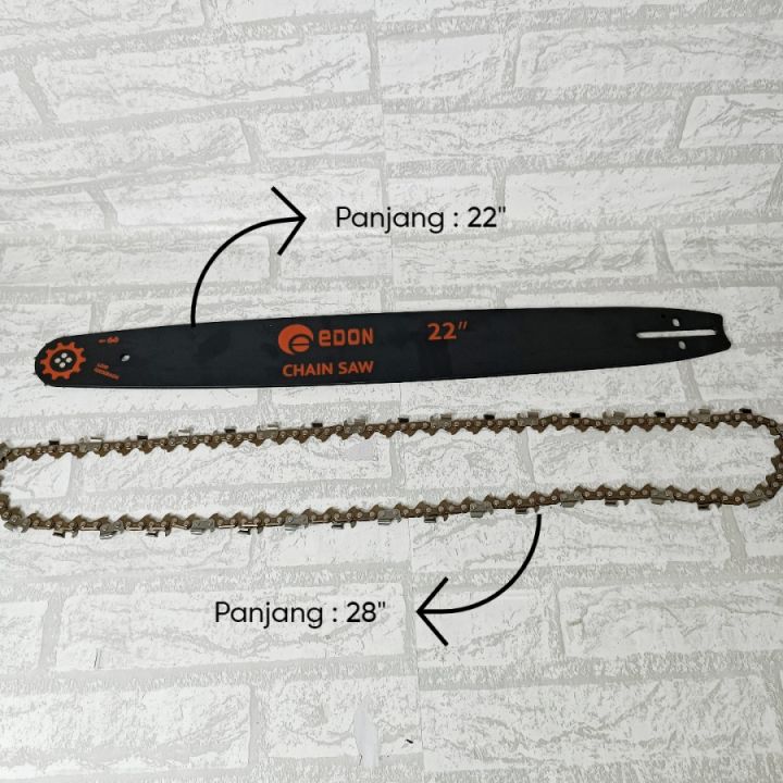 GUIDE BAR CHAINSAW RANTAI DAN PLAT BAR PAKET GUIDE BAR CHAINSAW 22" bar plat dan RANTAI CHAINSAW UNTUK BAR 22 INCH GERGAJI KAYU CHAINSAW