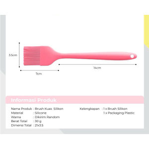 Kuas Silikon  Oles Kue Roti / BBQ / Silicone Brush Tahan Panas U24
