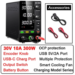 Dc Bench Power Supply Short Killer 30V 10A USB 4 Digit Display Adjustable Power Regulator 60V5A 120V3A Lab Power Supply battery charger for lithiumSolar BatteryLead Acid Battery