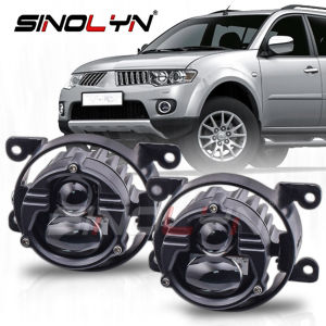 Sinolyn ไฟตัดหมอก LED สำหรับ Mitsubishi Outlander/Pajero/galant/Suzuki Swift/Jimny/Alto/Grand Vitara PTF Bi สปอตไลท์ LED 6500K 3000K จูน