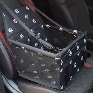 Teekland Pet Car Seat Carrier with Safety Leash Removable Comfy Pet Car Seat for Front and Back Seat PP Cotton Washable Booster Pet Safety Car Seat for Small Medium Dogs