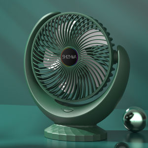 3 เกียร์ ปิดเสียง พัดลม！USB พัดลมไร้สาย พัดลมพกพา พัดลมตั้งโต๊ะ พัดลมเล็กต้ังโต๊ะ ใช้งานได้ 7.5 ชม. ต่อการชาร์จ 1 ครั้ง ลมแรงมาก5 ครั้ง USBพัดลมชาจเก็บไฟ เล็กพัดลมพกพา #B-017