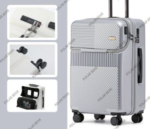 MOYUกระเป๋าเดินทางสไตล์ญี่ปุ่น 20/26/28 นิ้วพร้อมช่องชาร์จ USB ด้านหน้าเปิดพื้นที่สะดวกสำหรับขึ้นเครื่อง