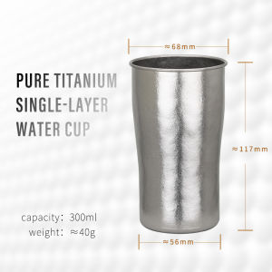 TiTo pure titanium water cup titanium single-layer cold drink cup drinking cup beer cup coffee cup milk cup camping portable