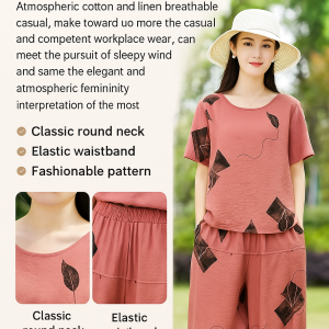 Fashion casual twopiece suit womens Tshirt pants