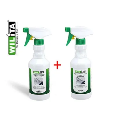 Wilita Bike Degreaser for Bicycle Care and Cycling Maintenance Twin Pack - Wilita Natural Citrus Bicycle Chain Degreaser 500ml - Deep Cleaning and Remove Grease on Bicycle parts - Singapore ready srock