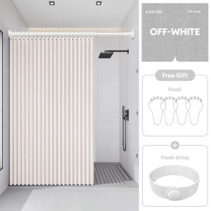 DEEYO High-Quality Waterproof Fabric Shower Curtain 120cm-180cm with Dry Wet Separation