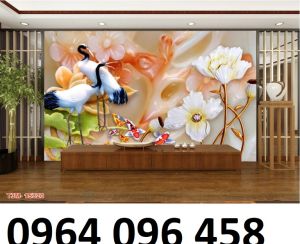 Tranh gạch chim hạc 3d trang trí nhà cửa - KCFV64
