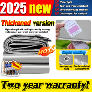 2025 New Waterproof Tarpaulin with Perforated Double-Sided Hem Sunscreen Insulation Shed Cloth 100% Waterproof Tear-Resistant Weather-Resistant Two-Year Warranty