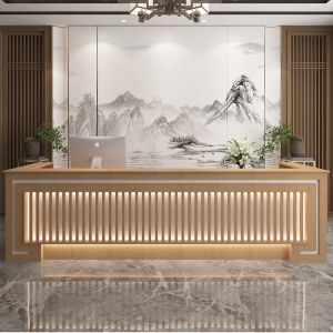 xpkQ American Design Reception Counter Nordic Creative Style Commercial Front Desk for Hotel Restaurant Company & Supermarket FYRD M2Y9R