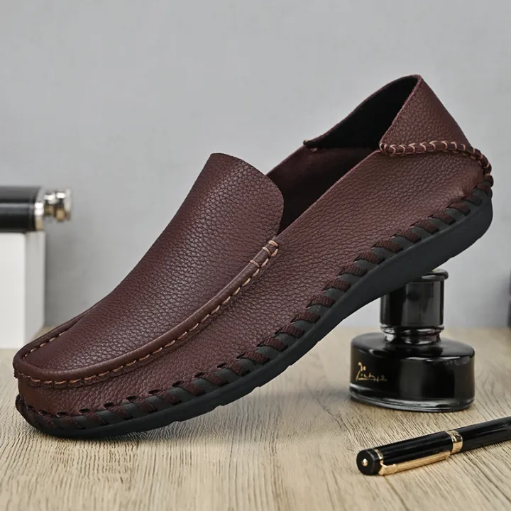 Hush%20Puppies%20Men's%20Shoes%20Leather%20Shoes%20Men%20Slip-Ons%20Loafers%20Plus%20Size%2046%2047%20-%20Image%204