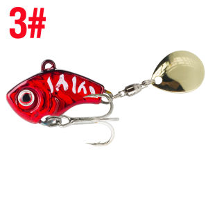 5g/7g/10g/14g/20g Metal Fishing Lure Rotating VIB 3D Eyes Bionic Crankbait Hard Lures Jigging Sinking Sequin Baits with Treble Hook