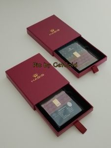 Gold Bar 1g (Textile Motive - Songket) - by Habib Jewels