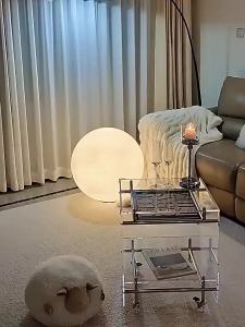 Stainless Steel Trolley Side Table Sofa Transparent Storage Rack Master Bedroom Movable Bedside Table