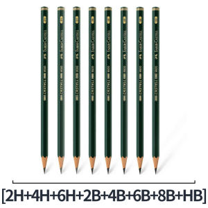 Faber-Casl 9000ดินสอ8/16Pcs Sketch Drawing ดินสอชุด Art Graphite ดินสอเขียนเริ่มต้นออกแบบดินสอ Art Supplies