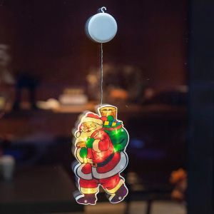 【SG Stock】2024 Christmas decorations festive atmosphere dress up the elderly Christmas tree elk creative lights small pendants scene layout