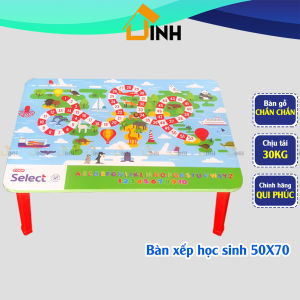 Bàn học sinh gấp gọn Qui Phúc Bàn học ngồi bệt chân nhựa 50x70 40x60