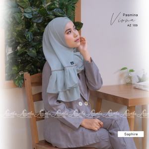 Baru Azamka Hijab Pashmina Azamka Viona Kerudung Pasmina AZ 189 Cerruty Baby Doll Premium