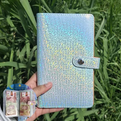 (Album Saja) Album Menabung Kulit Shinny Uang Lurus 100 slot / Saving Album Uang Tanpa Dilipat