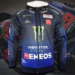 เสื้อแจ็คเก็ต โมโตจีพี Jacket MotoGP เสื้อทีม Monster Energy Yamaha แจ็คเก็ต-มอเตอร์ไซค์ #MG0023 รุ่น Fabio-Q (ฮู้ดซิป)